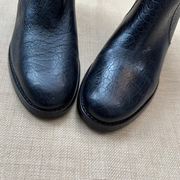 Vince Camuto Zeldina Black Leather Heeled Boots - Picture 14 of 16
